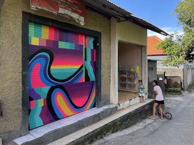Colorful Futuristic by MSOL. This Graffiti is located in Denpasar, Bali, Indonesia and was created in 2022.