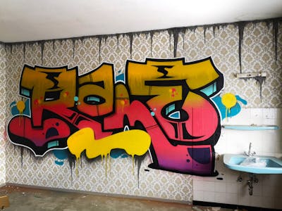 Colorful Stylewriting by HAMPI and RAME. This Graffiti is located in MÜNSTER, Germany and was created in 2020. This Graffiti can be described as Stylewriting and Abandoned.