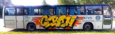 Colorful Cars by 7AM. This Graffiti is located in Novi Sad, CS and was created in 2013. This Graffiti can be described as Cars and Stylewriting.