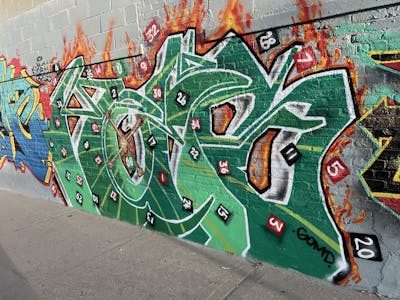 Light Green Stylewriting by Megs. This Graffiti is located in Staten Island NY, United States and was created in 2024. This Graffiti can be described as Stylewriting and Streetart.