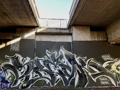 Grey and White Stylewriting by Sbeck and Sbek. This Graffiti is located in Oldenburg, Germany and was created in 2021.