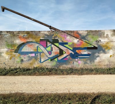 Colorful Stylewriting by Daff and tiker. This Graffiti is located in crema, Italy and was created in 2022. This Graffiti can be described as Stylewriting and Futuristic.