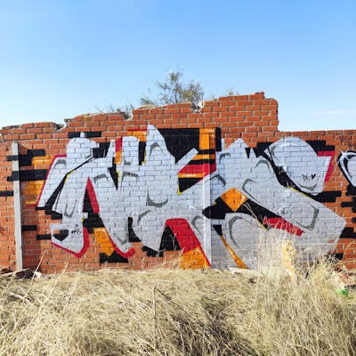 Chrome and Colorful Stylewriting by NKS. This Graffiti is located in madrid, Spain and was created in 2022. This Graffiti can be described as Stylewriting and Abandoned.