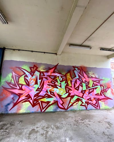 Colorful Stylewriting by _mekes_. This Graffiti is located in Paris, France and was created in 2022. This Graffiti can be described as Stylewriting and Abandoned.