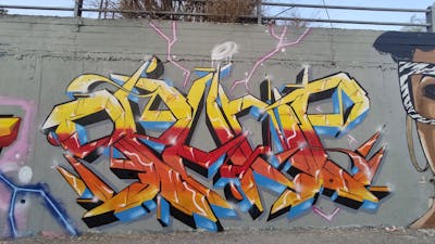 Colorful Stylewriting by Spant. This Graffiti is located in Athens, Greece and was created in 2022. This Graffiti can be described as Stylewriting and Wall of Fame.