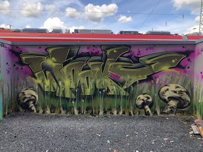 Green Stylewriting by WOOKY. This Graffiti is located in Dortmund, Germany and was created in 2021.