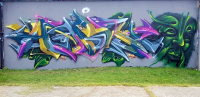 Green and Colorful Stylewriting by angst. This Graffiti is located in Germany and was created in 2022. This Graffiti can be described as Stylewriting, Characters, 3D and Wall of Fame.