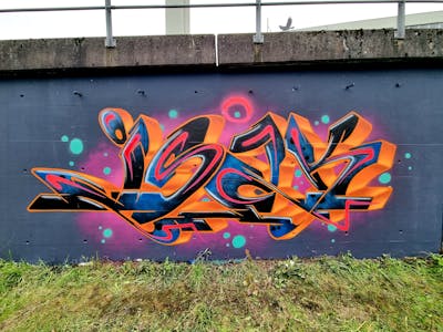 Orange and Red and Black Stylewriting by Dyze. This Graffiti is located in Switzerland and was created in 2023.