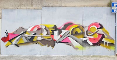 Colorful Stylewriting by Nekos. This Graffiti is located in Italy and was created in 2022. This Graffiti can be described as Stylewriting, Futuristic and 3D.
