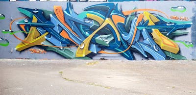 Yellow and Blue Stylewriting by angst. This Graffiti is located in Germany and was created in 2022. This Graffiti can be described as Stylewriting, Wall of Fame and 3D.