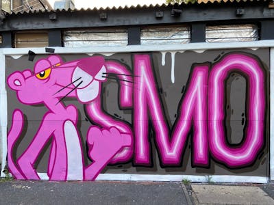 Coralle and Brown Stylewriting by Nelius and smo__crew. This Graffiti is located in London, United Kingdom and was created in 2023. This Graffiti can be described as Stylewriting and Characters.