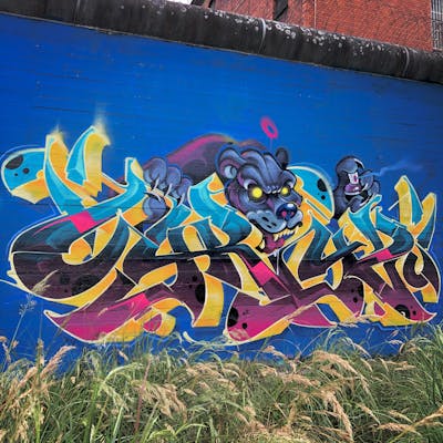 Colorful Stylewriting by Ogryz. This Graffiti is located in Germany and was created in 2021. This Graffiti can be described as Stylewriting and Characters.