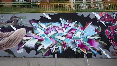 Colorful Stylewriting by ARIK. This Graffiti is located in Pristina, Albania and was created in 2023. This Graffiti can be described as Stylewriting and Wall of Fame.