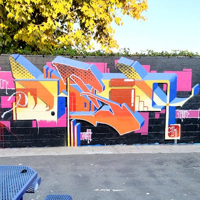 Colorful Stylewriting by Phobia NR. This Graffiti is located in San Diego, United States and was created in 2021. This Graffiti can be described as Stylewriting and Futuristic.