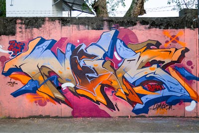 Orange and Light Blue and Colorful Stylewriting by Nevs. This Graffiti is located in Philippines and was created in 2024.