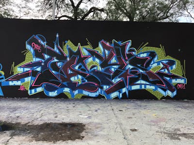 Colorful Stylewriting by Tays and OTR. This Graffiti is located in Mexico and was created in 2021.
