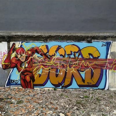 Colorful Stylewriting by JORD. This Graffiti is located in Jakarta, Indonesia and was created in 2021. This Graffiti can be described as Stylewriting and Characters.