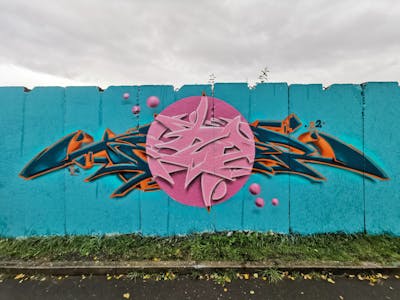 Colorful Stylewriting by TESAR. This Graffiti is located in Ingolstadt, Germany and was created in 2022. This Graffiti can be described as Stylewriting and Wall of Fame.