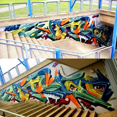 Colorful Stylewriting by angst. This Graffiti is located in Germany and was created in 2022. This Graffiti can be described as Stylewriting and 3D.