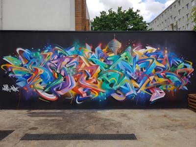 Colorful Stylewriting by Bows. This Graffiti is located in Romainville, France and was created in 2021. This Graffiti can be described as Stylewriting, 3D and Wall of Fame.