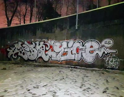 Chrome Stylewriting by yab. This Graffiti is located in Gothenburg city, Sweden and was created in 2023. This Graffiti can be described as Stylewriting and Street Bombing.