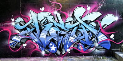 Colorful Stylewriting by Thetan one. This Graffiti is located in Venezia, Italy and was created in 2015. This Graffiti can be described as Stylewriting and Wall of Fame.