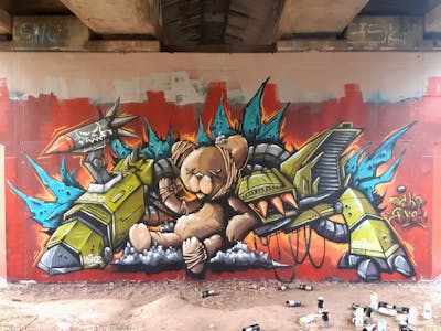 Colorful Characters by DEVOS. This Graffiti is located in Perth, Australia and was created in 2022. This Graffiti can be described as Characters and Abandoned.