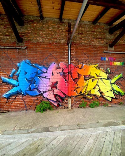 Colorful Stylewriting by Raitz. This Graffiti is located in Germany and was created in 2022. This Graffiti can be described as Stylewriting and Abandoned.