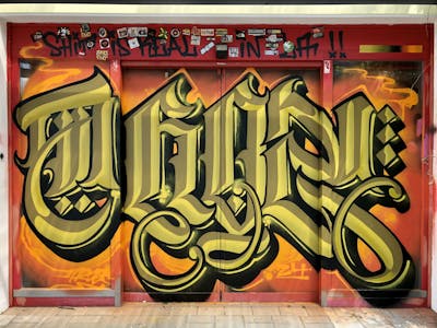 Light Green and Orange Stylewriting by TROZ ONE. This Graffiti is located in Landeck, Austria and was created in 2024.