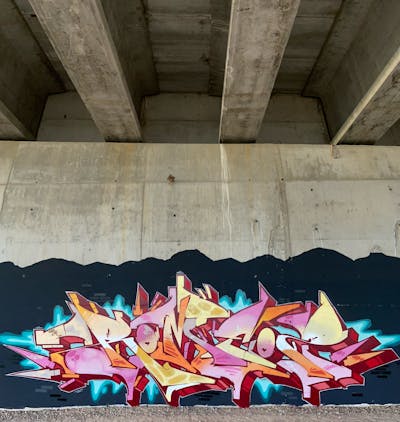 Colorful Stylewriting by Romeo2.. This Graffiti is located in Murcia, Spain and was created in 2021.