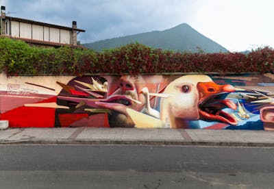 Colorful Characters by Nexgraff. This Graffiti is located in Arteaga, Spain and was created in 2022. This Graffiti can be described as Characters and Wall of Fame.
