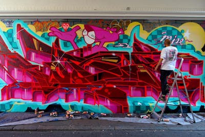 Red and Colorful Stylewriting by Soten. This Graffiti is located in copenhagen, Denmark and was created in 2020. This Graffiti can be described as Stylewriting, Characters and Commission.