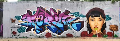 Colorful Stylewriting by Ribehaheho. This Graffiti is located in Kudus, Indonesia and was created in 2024. This Graffiti can be described as Stylewriting, Characters and Streetart.