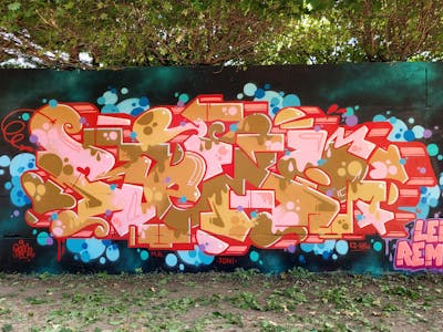 Colorful Stylewriting by Remo. This Graffiti is located in Magdeburg, Germany and was created in 2022. This Graffiti can be described as Stylewriting and Wall of Fame.