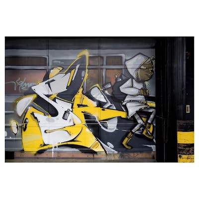 Grey and Yellow Stylewriting by Posa. This Graffiti is located in Mainz, Germany and was created in 2020.