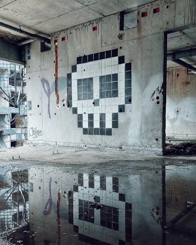 Black and White Abandoned by Cimet. This Graffiti is located in Zagreb, Croatia and was created in 2023. This Graffiti can be described as Abandoned, Streetart and Atmosphere.