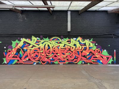 Red and Colorful Stylewriting by Toner2. This Graffiti is located in Brussels, Belgium and was created in 2024.