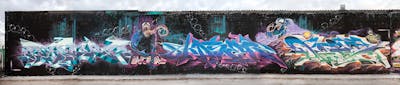 Colorful Stylewriting by Tron26, Cors One, KASER and dejoe. This Graffiti is located in Berlin, Germany and was created in 2022. This Graffiti can be described as Stylewriting and Characters.