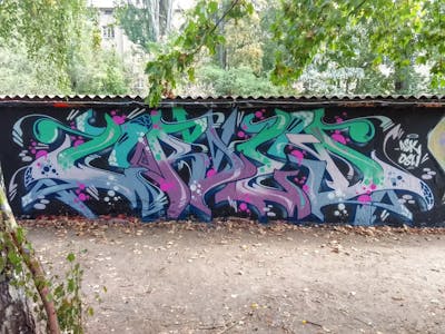 Colorful Stylewriting by CRED. This Graffiti is located in Berlin, Germany and was created in 2023. This Graffiti can be described as Stylewriting and Wall of Fame.