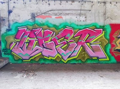 Coralle and Colorful Stylewriting by Tiger. This Graffiti is located in Rijeka, Croatia and was created in 2023. This Graffiti can be described as Stylewriting and Abandoned.