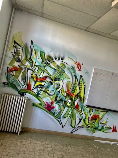 Light Green Stylewriting by Ketru. This Graffiti is located in France and was created in 2024. This Graffiti can be described as Stylewriting and Abandoned.