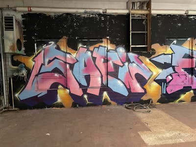 Colorful Stylewriting by Safi. This Graffiti is located in Döbeln, Germany and was created in 2022. This Graffiti can be described as Stylewriting and Wall of Fame.