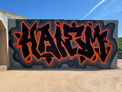 Black and Red Stylewriting by Hanem. This Graffiti is located in Valencia, Spain and was created in 2022. This Graffiti can be described as Stylewriting and Abandoned.