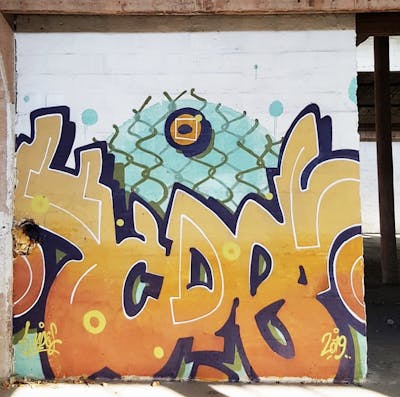 Orange and Cyan and Blue Stylewriting by Hades. This Graffiti is located in Sarajevo, Bosnia and Herzegovina and was created in 2019. This Graffiti can be described as Stylewriting and Abandoned.