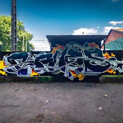 Colorful and Grey Stylewriting by Rones. This Graffiti is located in Poland and was created in 2022.