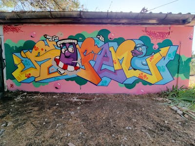 Colorful Stylewriting by Brat and Sifen. This Graffiti is located in Croatia and was created in 2023. This Graffiti can be described as Stylewriting and Characters.