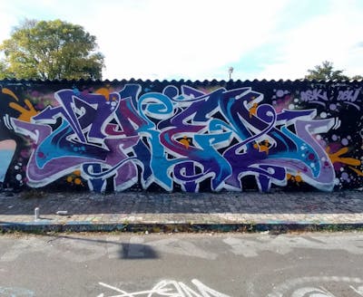 Colorful Stylewriting by CRED. This Graffiti is located in Berlin, Germany and was created in 2023.