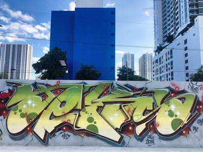 Light Green and Colorful 3D by Jeks. This Graffiti is located in United States and was created in 2019. This Graffiti can be described as 3D, Special and Stylewriting.