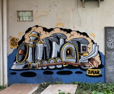 Colorful Stylewriting by JINAK. This Graffiti is located in Batam, Indonesia and was created in 2022. This Graffiti can be described as Stylewriting and Characters.