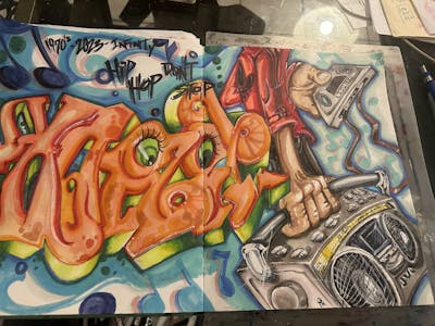 Colorful Blackbook by XQIZIT. This Graffiti is located in Jamaica Queens NY, United States and was created in 2023.